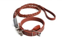 Cowhide Dog Collar & Leash set:AR-003