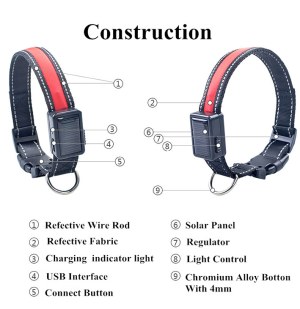 Solar Energy USB Charge Collar:AR-006