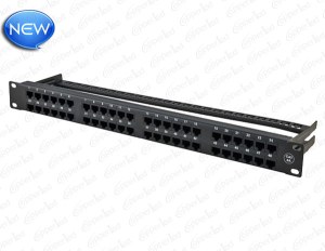 UTP 1U Cat.6A Patch Panel 48Port With Back Bar 110 Or Dual Use IDC
