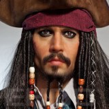 Indoor Decoration Use Life Size Captain Jack Silicon Wax Statue