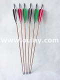 Nature bamboo arrows with various colors for outdoor sport