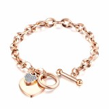 Bangles For Women Fashion OT Buckle Titanium Steel Love Heart