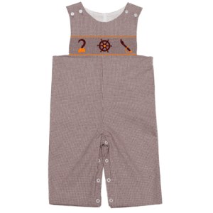 Smocked longall for baby boy