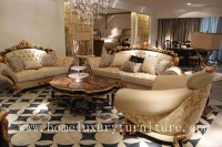 Le sofa de luxe de meubles de salon place le sofa royal de date de style de l'Europe d'...