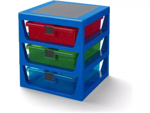 LEGO Stockage - Système de rangement à 3 tiroirs LEGO® bleu transparent (5006179)