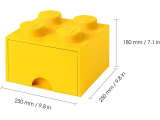LEGO Brique de rangement 4 plots + 1 tiroir jaune (40051732)