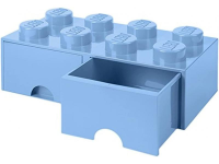LEGO Brique de rangement 8 plots + 2 tiroir bleu clair (40061736)