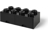LEGO Brique de rangement 8 plots + 2 tiroir noir (40061733)