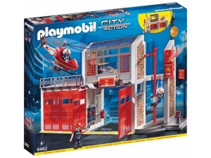 Playmobil City Action - Caserne de pompiers avec hélicoptère (9462)