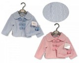 Veste d'hiver pour bébés avec bonnet et pompons - Rose et Bleu
