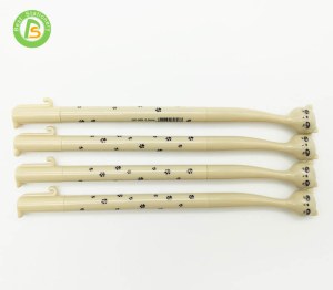 Promotional custom logo quality black gel pen