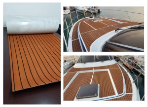 Mélèvements Revêtement de sol Non-skip Strong Adhesive EVA Foam Faux Teak Sheet