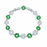 Classic 18K Electro Plating AAA Cubic Zircon Womens Bracelet