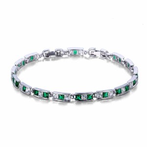Seven Colours Wedding Party Cubic Zirconia Round Tennis Bracelets Womens Bracelet