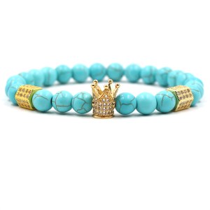 Handmade Uni Beads Natural Turquoise Custom Bracelets
