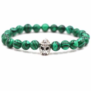 Fashionable Gladiator Helmet Natural Turquoise Custom Bracelets