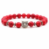 Fantastic 8mm Natural Turquoise Owl Custom Bracelets For Women & Men Gift