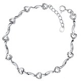 Heart-shaped bracelet 925 sterling silver bracelet Valentine's Day birthday present