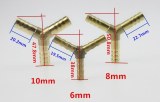 Brass forked hose fitting Y style Connectors Watering & Irrigation