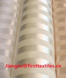 Bridal satin, stripe jacquard satin, polyester satin fabric