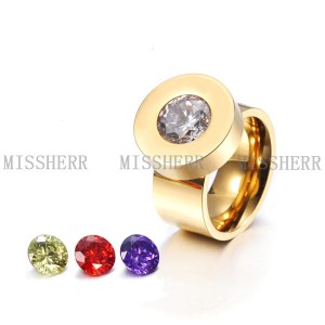 Wholesale big stone cz ring cheap jewelry with fast delivery