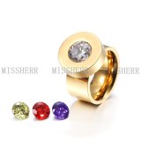 Wholesale big stone cz ring cheap jewelry with fast delivery