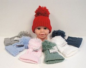 Bonnet bébé avec pompon - 7 Couleurs