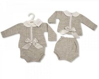 2 pcs ensemble tricoté pour bébés filles