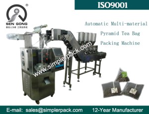 Automatic Multi Materials Pyramid German Blending Tea Bag Packing Machine