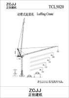 TCL5020 Lufing Jib Tower Crane Jib Length 50m Max Load 8.0Ton Tip Load 2.0Ton
