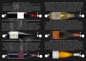 VINS LANGUEDOC CÔTES DU RHÔNE : ROUGES, ROSÉS, BLANCS