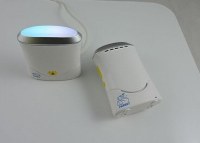 Chargeable palm size digital audio baby monitor with cute night lights
