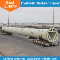 Hydraulic suspension Goldhofer multi axle hydraulic lifting trailer