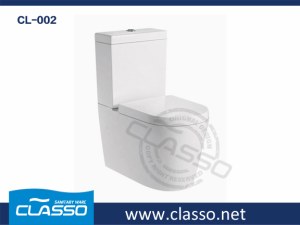 Hot sale washdown toilet new design 4-inch CLASSO two piece closet CL-002