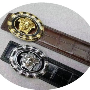 Collection de Medusa hommes ceinture en cuir brillant pantalon ceinture mode personnali...