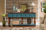 Classic Asian Console Table Decor in Blue Color