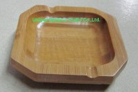 Portable bamboo cool ashtrays natural color easy cleaning