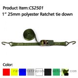 CS2501 1" 25mm polyester ratchet tie down