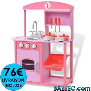 Cuisine jouet 60 x 27 x 83 cm Bois Rose LIVRAISON GRATUITE