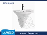 Bathroom Best Price Wall Mounted Half Pedestal Basin TURKISH BRAND CLASSO(CWB-B1002B)