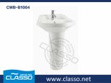 New Design Bathroom Ceramic Sanitary Ware Pedestal Basin TURKISH BRAND CLASSO(CWB-B1004)