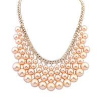 Big Choker Pearl Necklace Latest Design Chain Flower Pearl Necklace