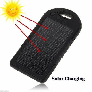5000mAh imperméable à l'eau RoHS Chargeur solaire de téléphone cellulaire Power Bank av...