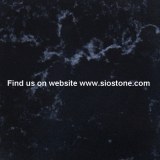 Black Man-made Quartz Stone with Random Pattern