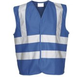 Roadwork Safety Blue Reflective Vest