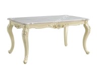 Rectangle pedestal classic italian dining room sets marble dining table