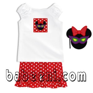 Mardi gras minnie mouse girl set- DR 1166