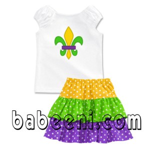 Mardi Gras fleur de lis Peasant girl set