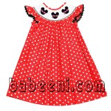 Mardi gras minnie mouse smocked dresse - DR 1171