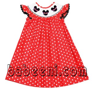 Mardi gras minnie mouse smocked dresse - DR 1171